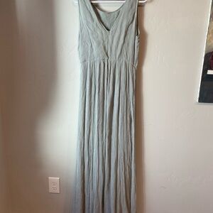 BHLDN Soft Grayish Sage Maxi Dress Size 6 Wedding Guest